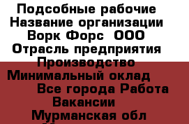 Подсобные рабочие › Название организации ­ Ворк Форс, ООО › Отрасль предприятия ­ Производство › Минимальный оклад ­ 35 000 - Все города Работа » Вакансии   . Мурманская обл.,Мончегорск г.